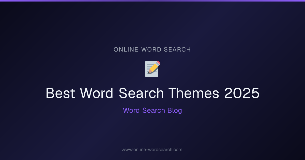 The Most Popular Word Search Themes in 2025